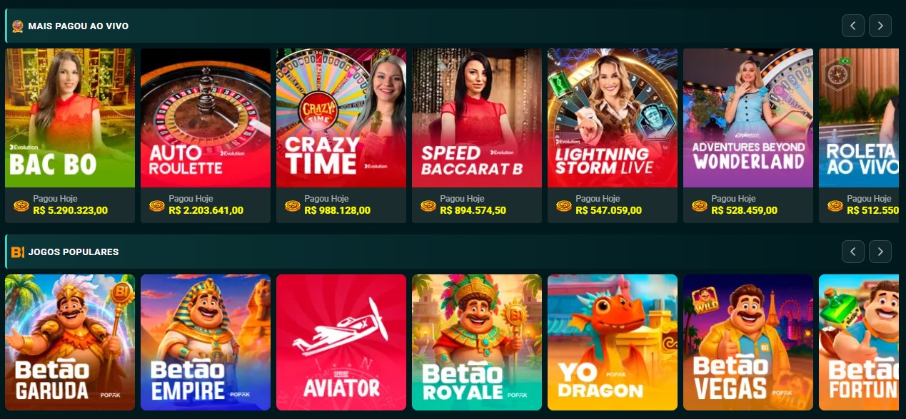 Betão Bet Cassino — lobby